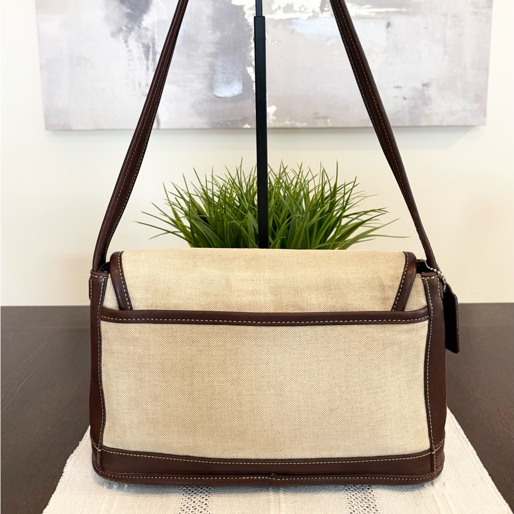 Coach Bleeker Vintage Linen and Leather Made in USA - Picture 2 of 9